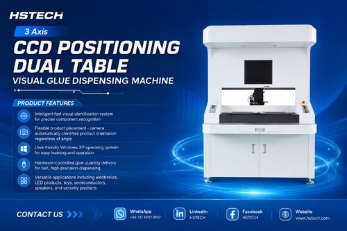 Últimos blogs de la empresa sobre Máquina dispensadora de pegamento visual de mesa dual con posicionamiento CCD para fabricación de productos electrónicos de alta precisión