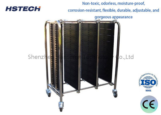 Un buen precio. Estructura de acero inoxidable Equipo de manipulación de PCB Almacenamiento Carro de rotación con 4 biseles ajustables en línea