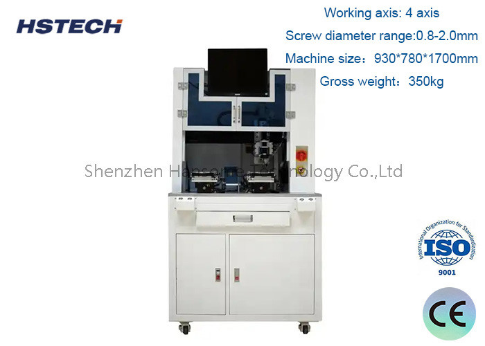 Máquina automática de fijación de tornillos CCD con motor Panasonic y módulo HIWIN KK para productos electrónicos pequeños