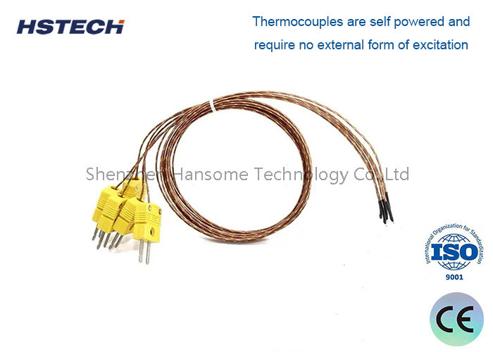 Termócouple con conector, temperatura de uso de 0 a 1000 °C, WRM N, cerámica/plástico