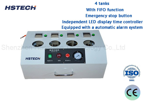 Un buen precio. Equipado con un sistema de alarma automática con función FIFO 4 Tanque soldador de pasta calentamiento de la máquina de tiempo en línea