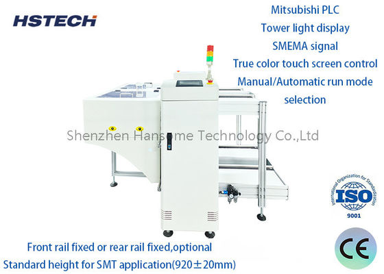 Descargador de PCB de diseño profesional de doble carril con pantalla de luz de torre y PLC de Panasonic para producción SMT