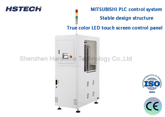 Un buen precio. MITSUBISHI Sistema de control PLC Estructura de diseño estable Máquina de amortiguador de PCB con FIFO LIFO, NG / OK y función de by-pass en línea