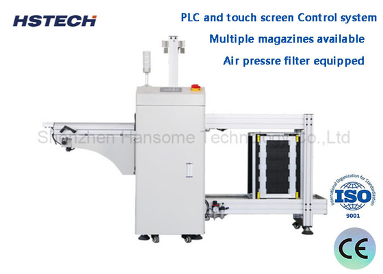 Un buen precio. PLC y sistema de control de pantalla táctil estructura de diseño duradero descargador de PCB automatizado múltiples cargadores disponibles en línea