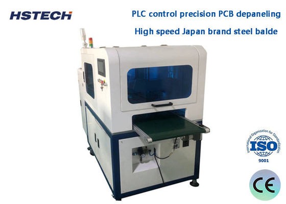 Un buen precio. Máquina de separación de PCB de alta velocidad Tipo de cuchilla móvil automática de conexión automática completa de corte en V en línea