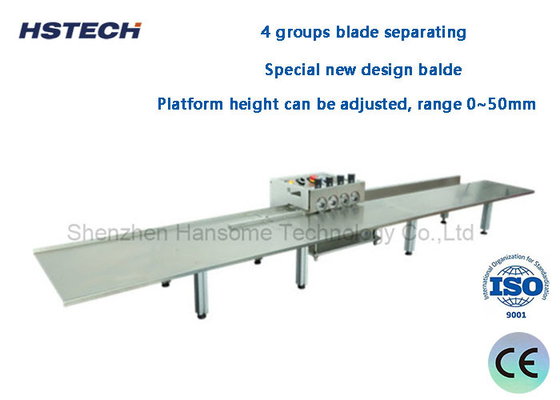 Un buen precio. 4 grupos de cuchillas separadoras de LED equipo de desinstalación de PCB de banda dura utilizando plataforma de 1,2 metros 4 grupos de cuchillas en línea