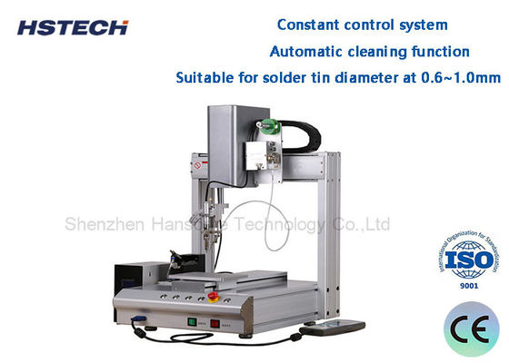 Máquina de soldadura de robots de PCB de lecho único de 0,8 mm punta de soldadura Programación manual