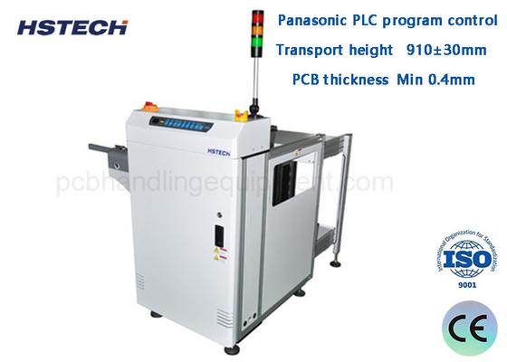 Un buen precio. Modo de control de botón LED con pantalla de luz de 3 Lolor 40mm Pitch 20M/Min 90 grados Descargador de revista de PCB en línea