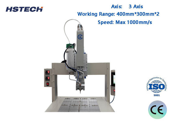 Cuerpo de máquina de acero inoxidable Control por PC Dispensador de pegamento visual de 3 ejes con velocidad de 1000 mm/s y precisión de repetición de 0.02 mm