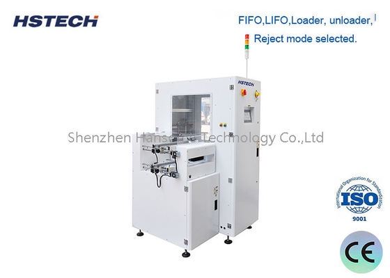 Un buen precio. Descargador vertical del cargador del buffer FIFO LIFO del PCB con el control de la pantalla táctil de la función del rechazo para la línea de SMT en línea