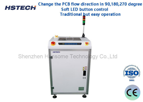 Un buen precio. Control de botón LED 350 mm de ancho transportador de giro de PCB para línea SMT en línea