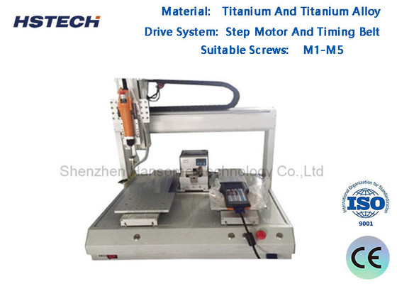 Un buen precio. Máquina automática de fijación de tornillos de 4 ejes con doble plataforma de tornillo y robot de apretamiento HS-SL5331 en línea