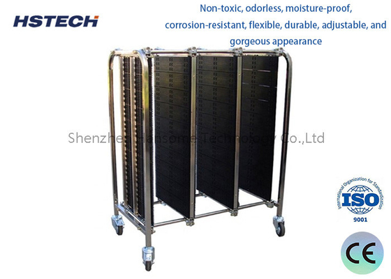 Un buen precio. Estructura de acero inoxidable Equipo de manipulación de PCB Almacenamiento Carro de rotación con 4 biseles ajustables en línea