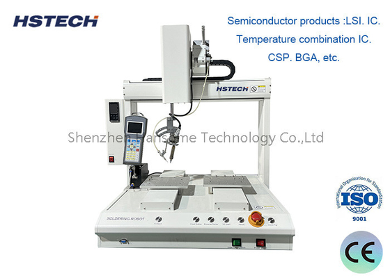 Un buen precio. Equipo de soldadura automática de 5 ejes para PCB con doble plataforma de trabajo Y en línea