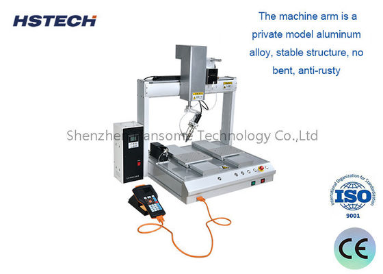 Máquina de soldadura de escritorio de 4 ejes con guía lineal Hiwin y función de limpieza automática