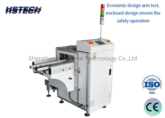 Un buen precio. Descargador de PCB de doble carpeta económico para placas de 530*460 mm y señal SMEMA en línea