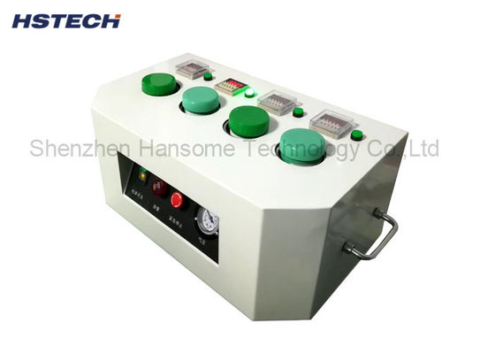 Un buen precio. Suministro de aire Máquina de pasta de soldadura de color blanco 4 Tanque de trabajo AC 110V/AC220V 50/60Hz en línea